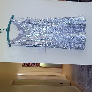 BNWOT Silver Sequins Dress